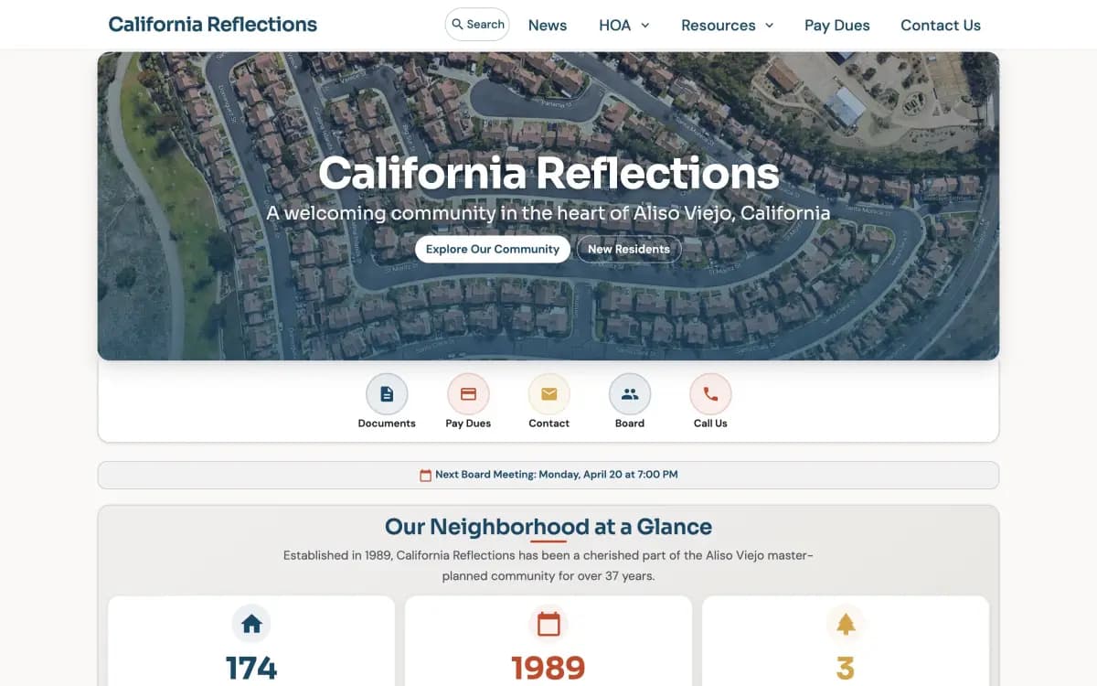 California Reflections HOA